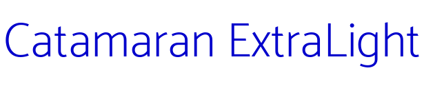 Catamaran ExtraLight フォント